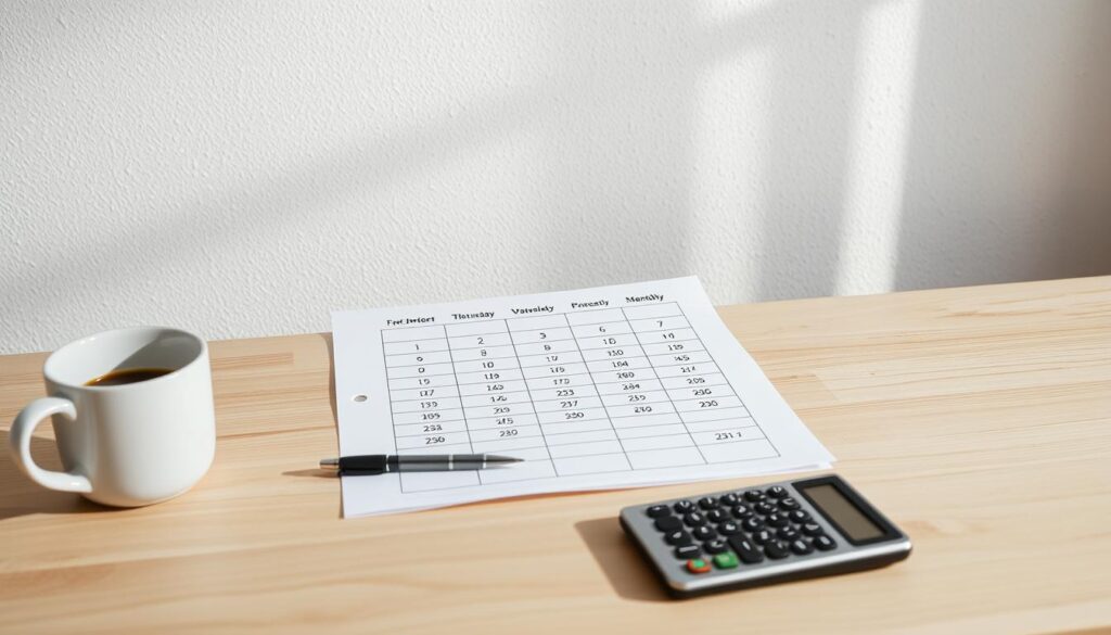 simple monthly budget example