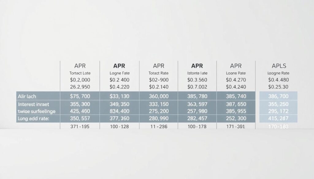 APR and Interest Rates on Loan Types